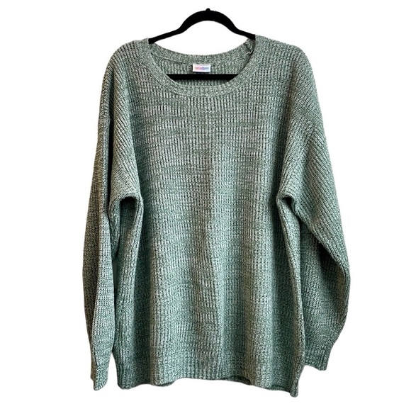 LuLaRoe | Mariah | Green Variegated Sweater - Size 2X - Picture 2 of 6
